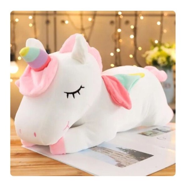 Unicorn Pegasus Horse Rainbow Horn Wings 25 CM Plush Stitched Eyes - Picture 1 of 1